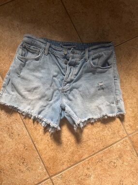 Joe's Jeans Light Blue Distressed Cutoff Denim Shorts